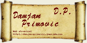 Damjan Primović vizit kartica